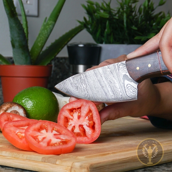 COPY - Damascus Steel Chef Knife (Set of 5) | Hand Forged Kitchen Knife Set - Picture 2 of 6